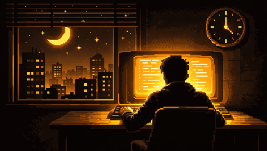 Programmer at Night